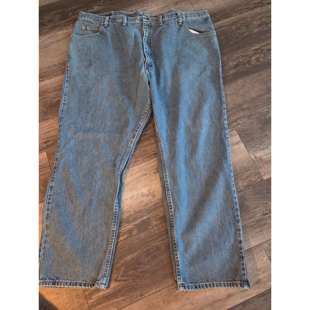Wrangler Relaxed Fit Jeans Mens 48x30 Medium Wash Blue Denim 97601VR